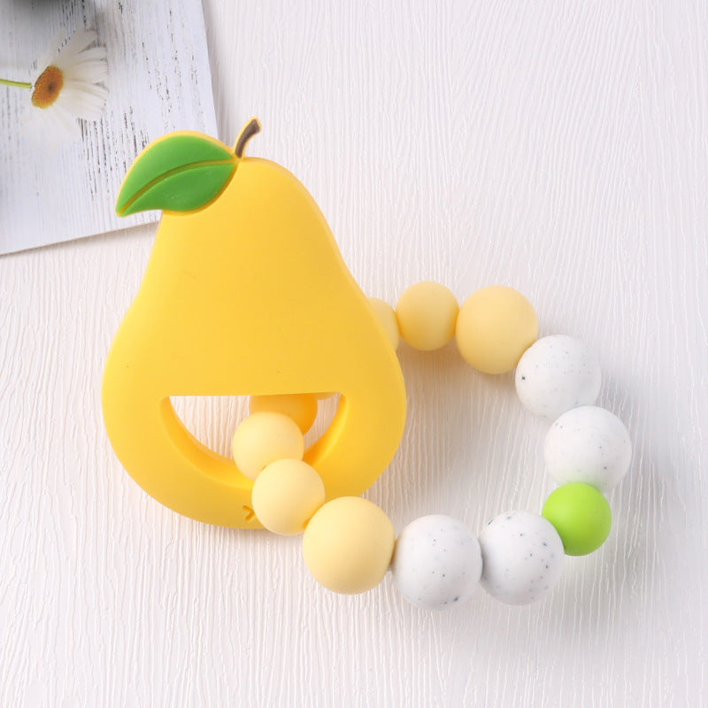 New baby cartoon fruit bracelet molar bracelet chewing teeth gum baby teething comfort toy - Korvel