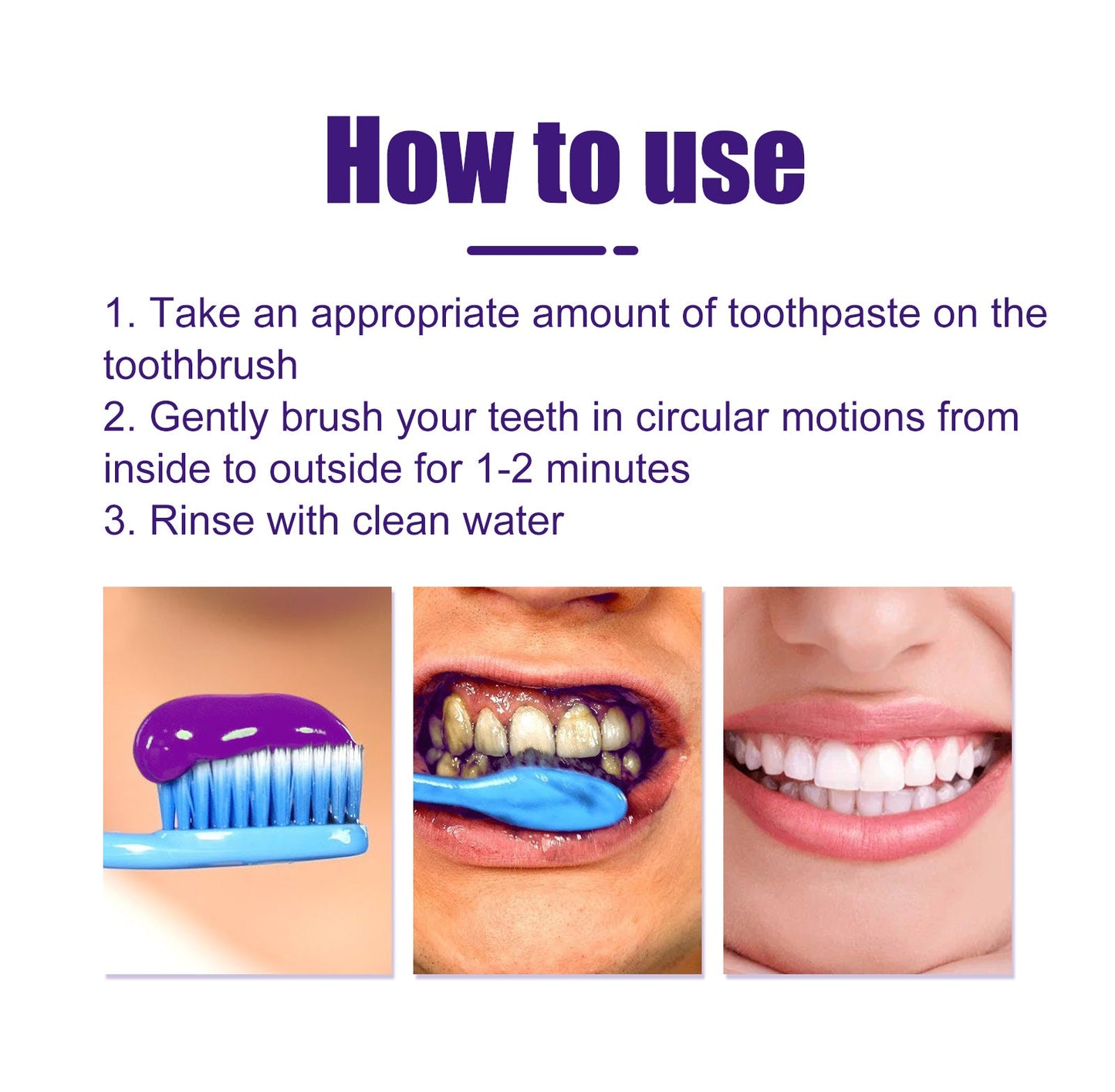Dentifrice V34 Violet pour Éclaircir et Rafraîchir
