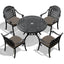 (Cushions In Random Colors)5-Piece Set Of Cast Aluminum Patio Furniture With Cushions - Korvel