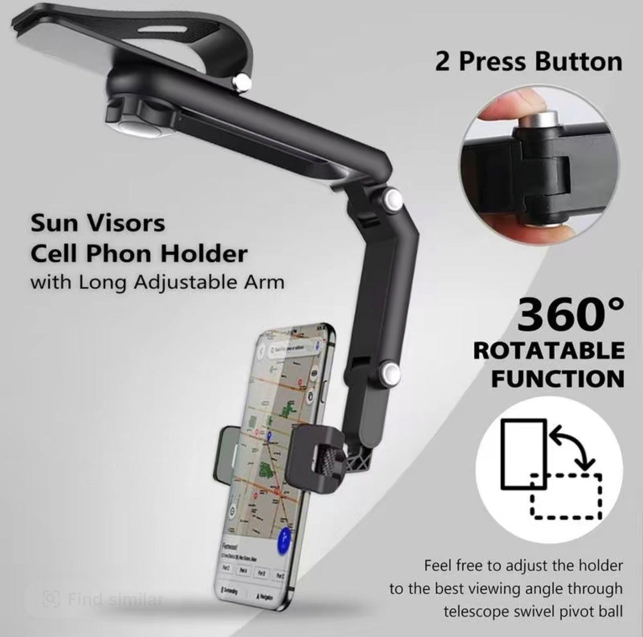 VistaGrip 1080 Car Mount - Premium Phone Holder
