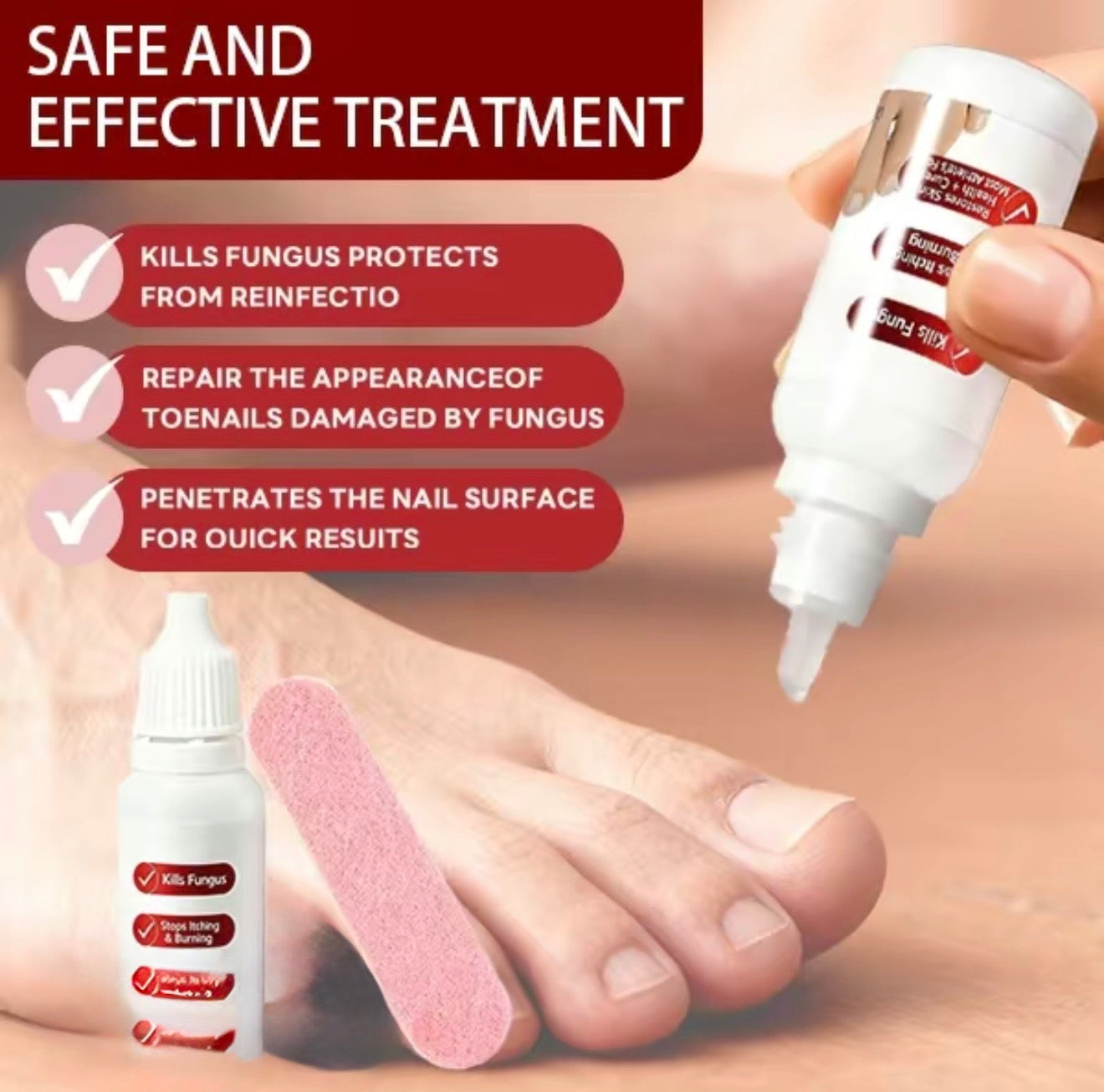 Sérum Réparateur pour Ongles FungiClear - Solution Premium pour le Soin des Ongles