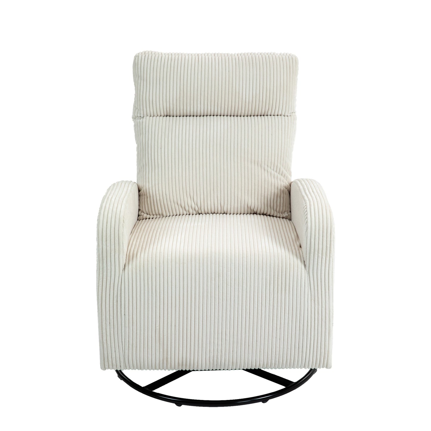 Silla mecedora giratoria tapizada JiaDa en beige