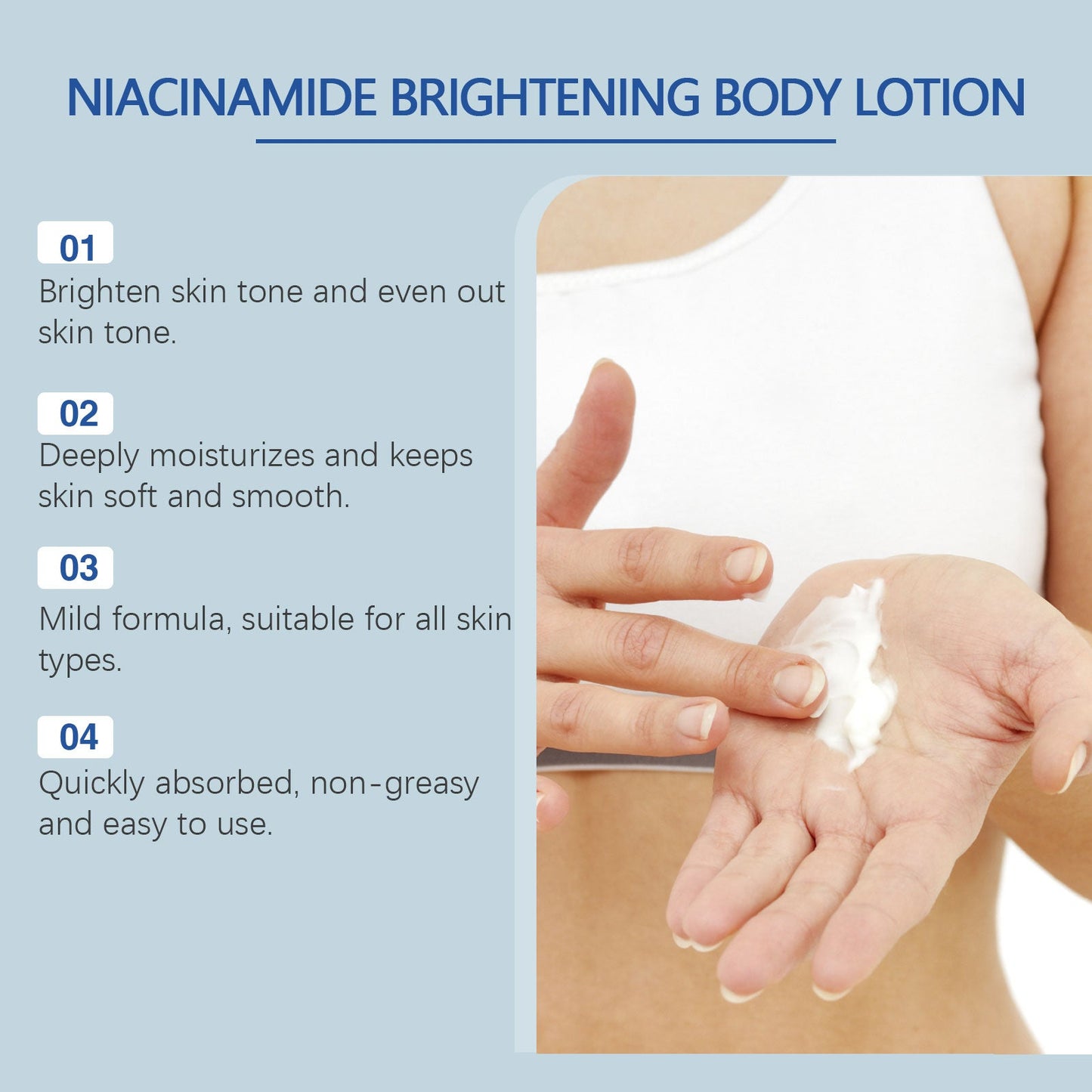 Niacinamide Body Lotion Gentle Hydrating Lotion Moisturizing And Soothing Dry Home Body Lotion - Korvel