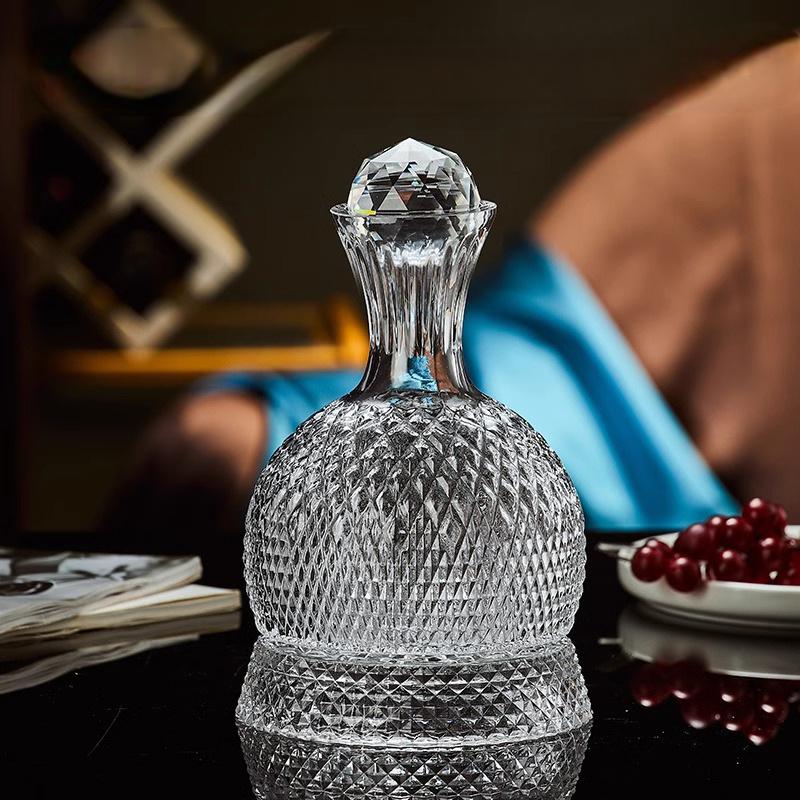 Decanter red wine household light luxury rotating tumbler crystal wine pot wine glass red wine glass wine set - Korvel