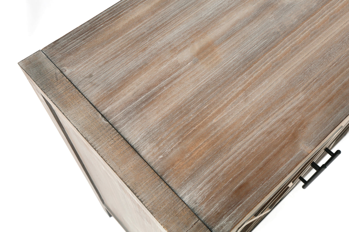 Aparador de Madera Twill de 4 Puertas - Estilo Country Americano Vintage