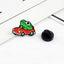 Pin de esmalte de conductor de rana - Divertido broche de coche rojo