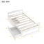 Elegant Twin Size Platform Bed with Two Drawers - White