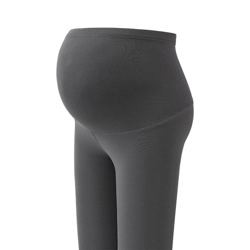 Pregnant Women's Shark Pants Do Not Drop Off Leggings Double Sided Brushed Large Size 100kg High Waist Hip Lifting Barbie Pants - Korvel