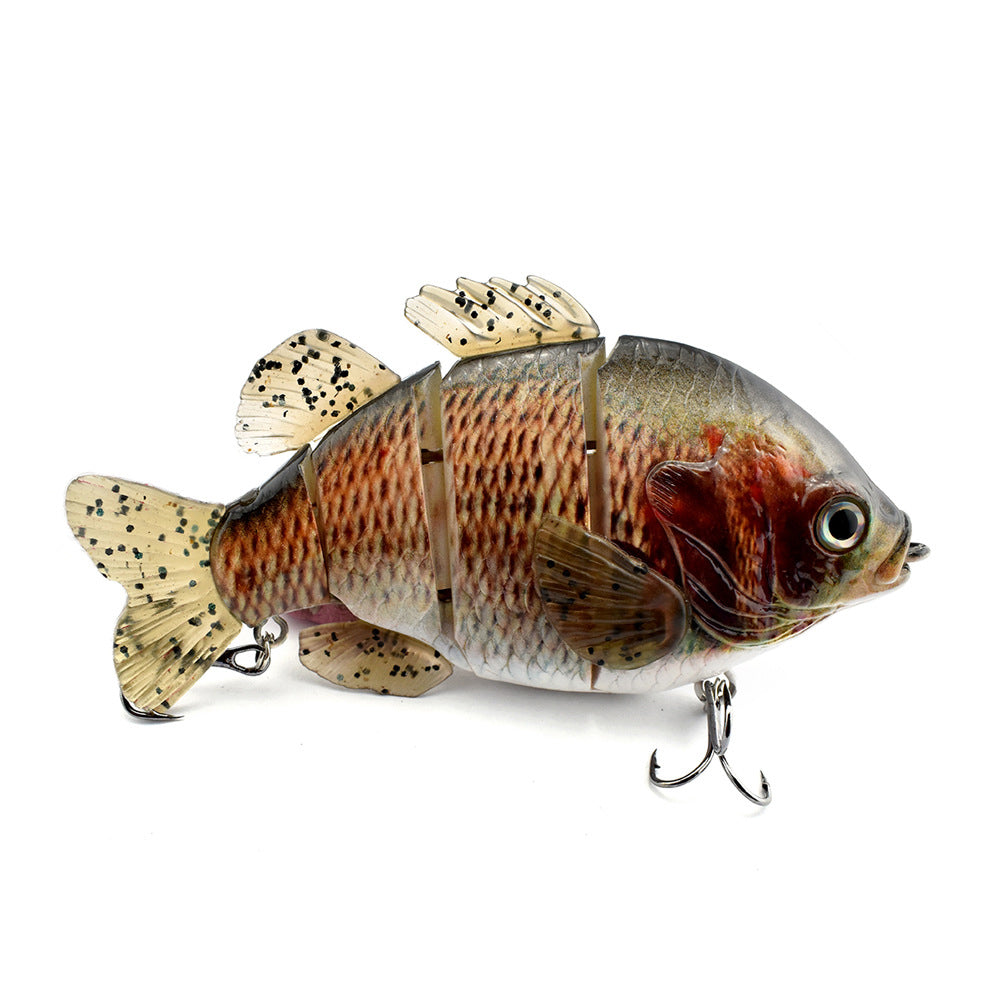 PVC Soft Tail Sub Bait 4-Section Tilapia Sub Multi Section Artificial Bait Freshwater Sub Bait - Korvel
