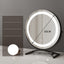 Round Black LED Makeup Mirror for Dressing Table