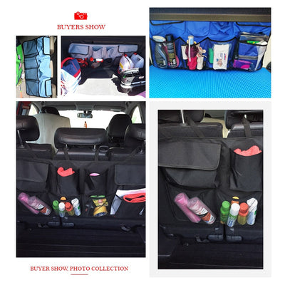 Premium Car Rear Seat Back Storage Bag Organizer