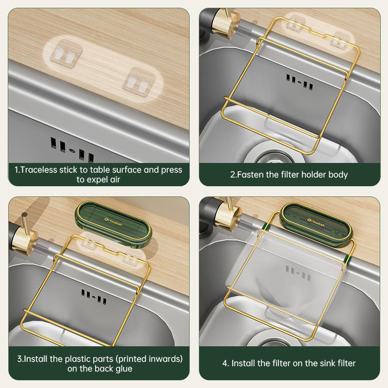 Kitchen Disposable Filter Garbage Drain Mesh Rack Leftovers Household Drain Sink Filter Mesh Rack - Korvel