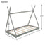 Twin Size House Platform Bed with Triangle Structure Gray - Korvel