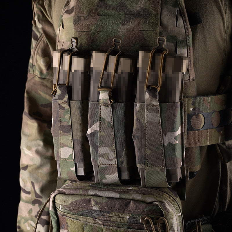 Outdoor 5.56 Triple Magazine Pouches Tactical Pouch Molle Mag Pouch for Hunting Vest - Korvel