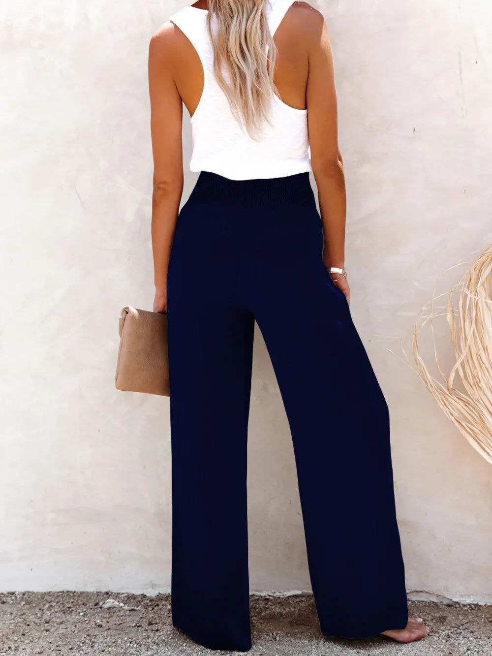 Full Size Decorative Button High Waist Pants - Korvel