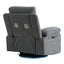 270 degree rotating electric recliner speaker with LED light, USB+C charging port, extendable foot pedal, adjustable backrest - Korvel