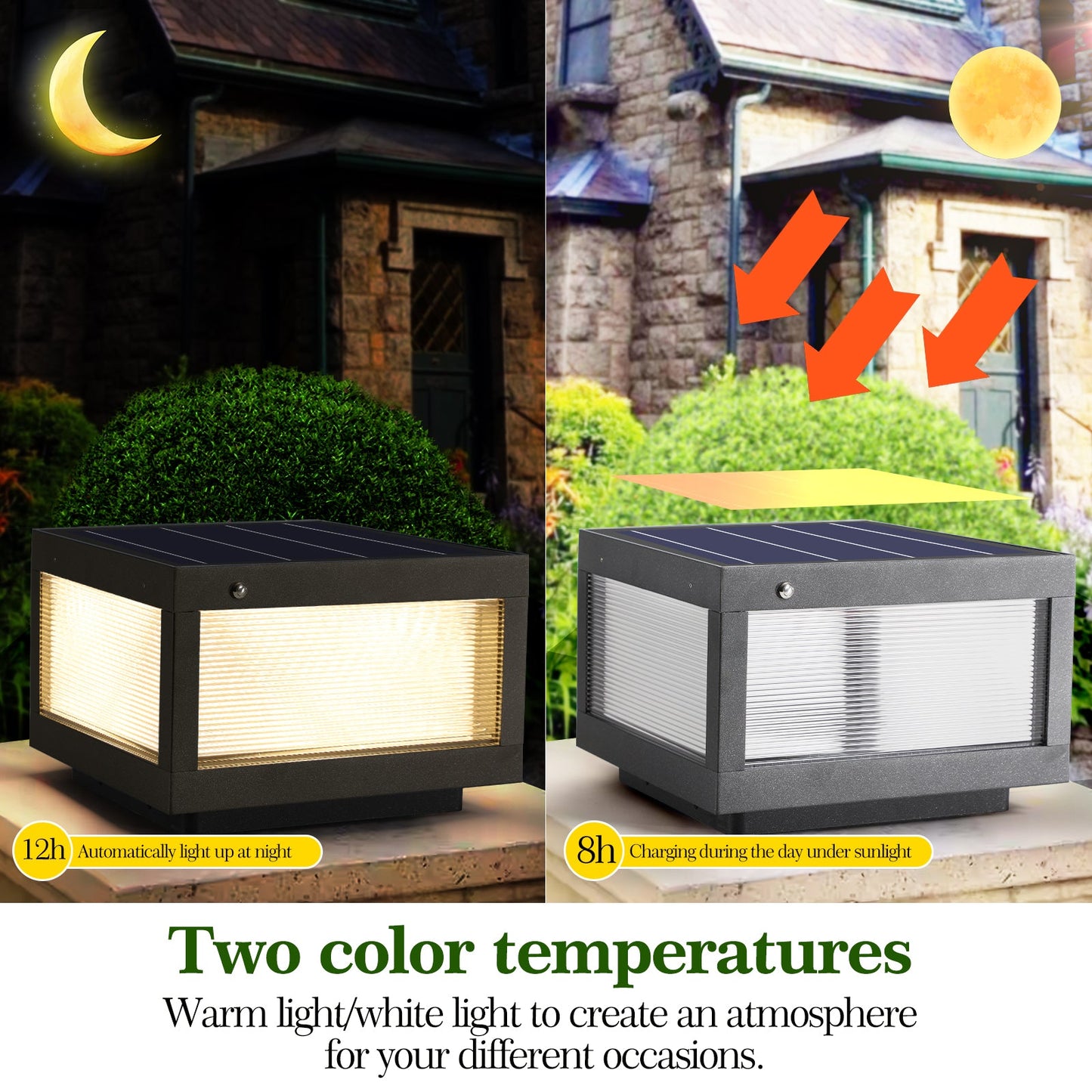 Dimmable Solar Wall Lamp for Pathway Lighting