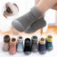 Baby walking shoes in autumn and winter with plush and thickened soft soles, non slip, pure cotton floor socks for both boys and girls to keep warm - Korvel