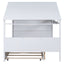 Wood Full Size House Bed with Twin Size Trundle and Storage  White - Korvel