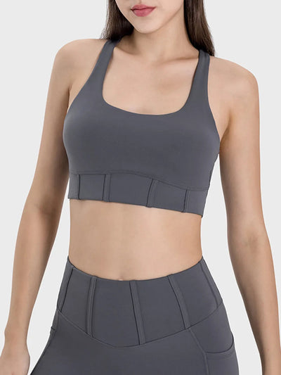 Square Neck Wide Strap Active Tank - Korvel