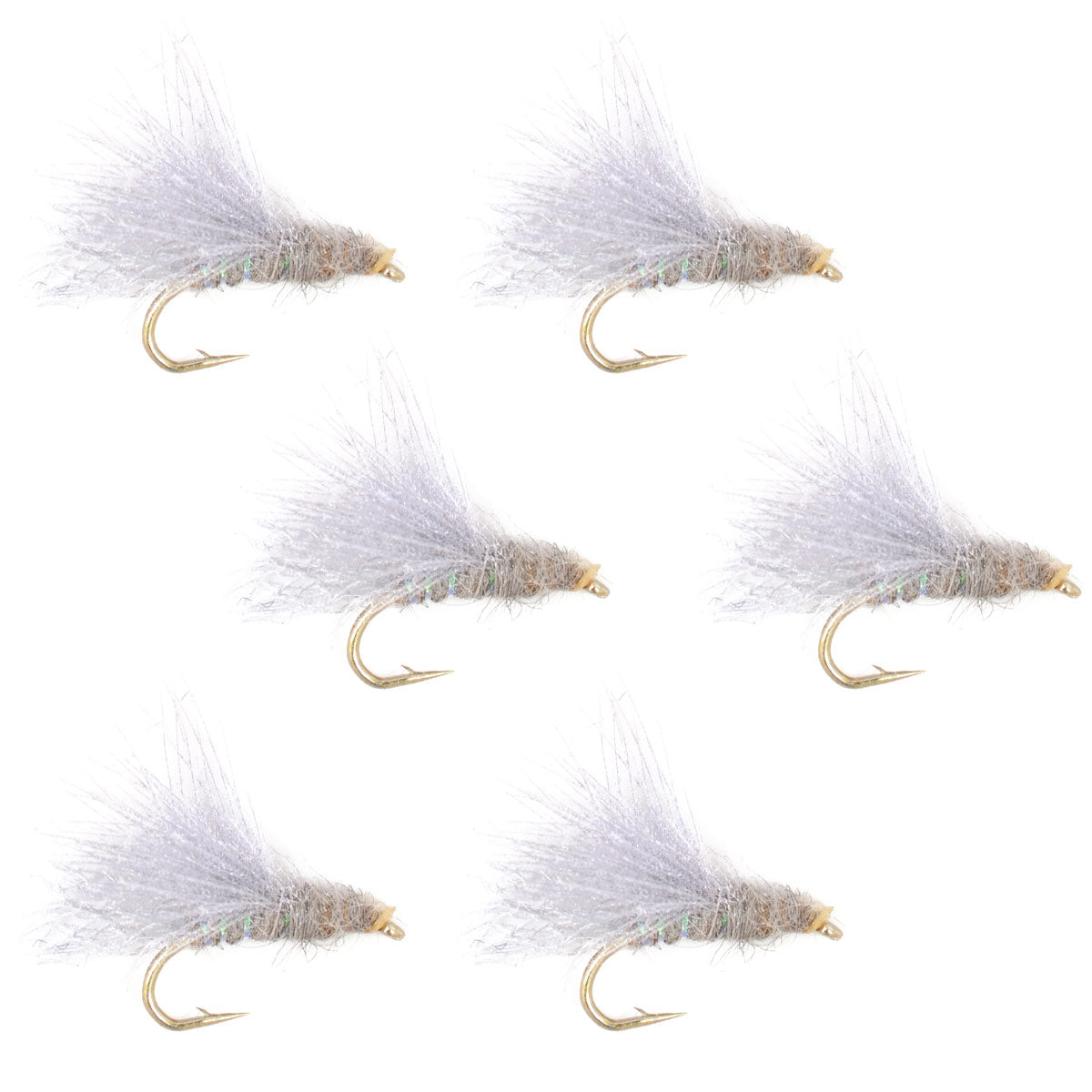 CDC Baetis Emerger BWO Wet Fly Fishing Flies - Size 14 (6 Pack)