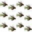 Mouches à pêche Olive CDC Caddis Emerger - Taille 16 (Pack de 12)
