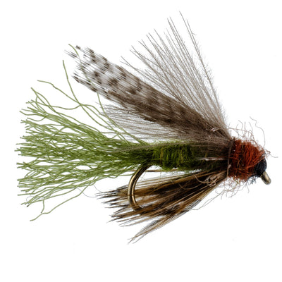 Pack de 3 mouches Olive CDC Caddis Emerger - Taille 12