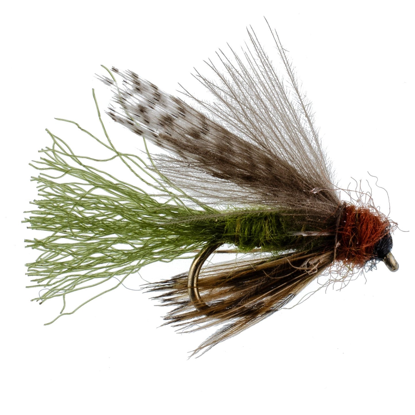 Mouches émergentes CDC Olive Caddis - Taille 14 (Paquet de 6)