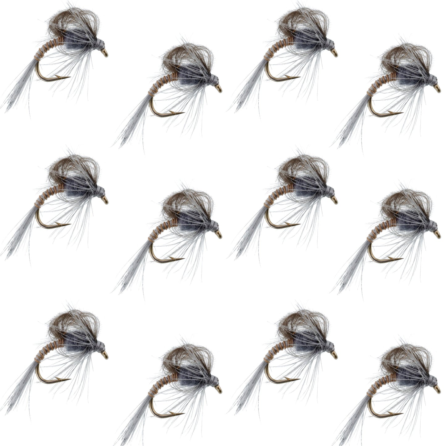 Mouche Emerger Adams à Aile en CDC - Taille 18 (Paquet de 12)