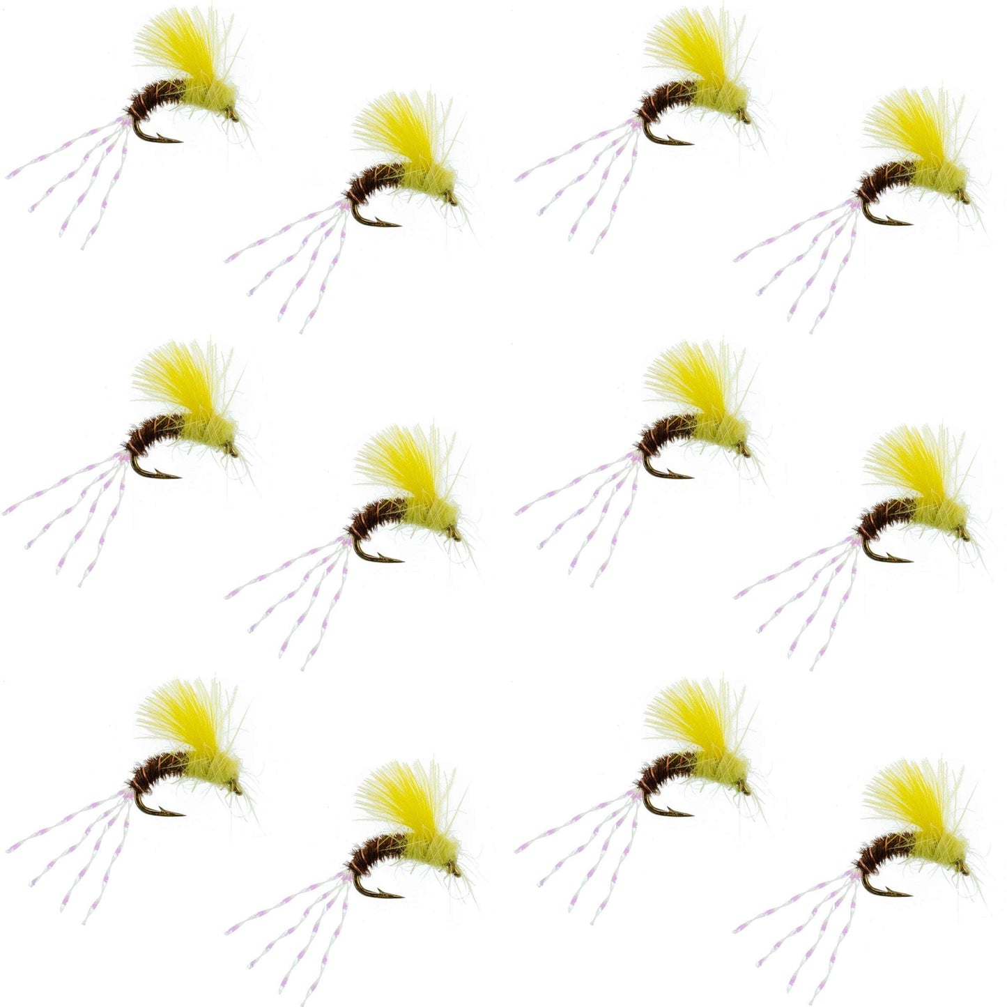 CDC Pale Morning Dun Emerger PMD Wet Fly - 1 Dozen, Size 18
