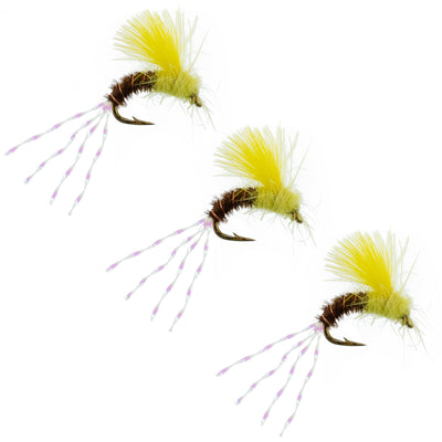 Pack de 3 mouches noyées CDC Pale Morning Dun Emerger - Taille 18