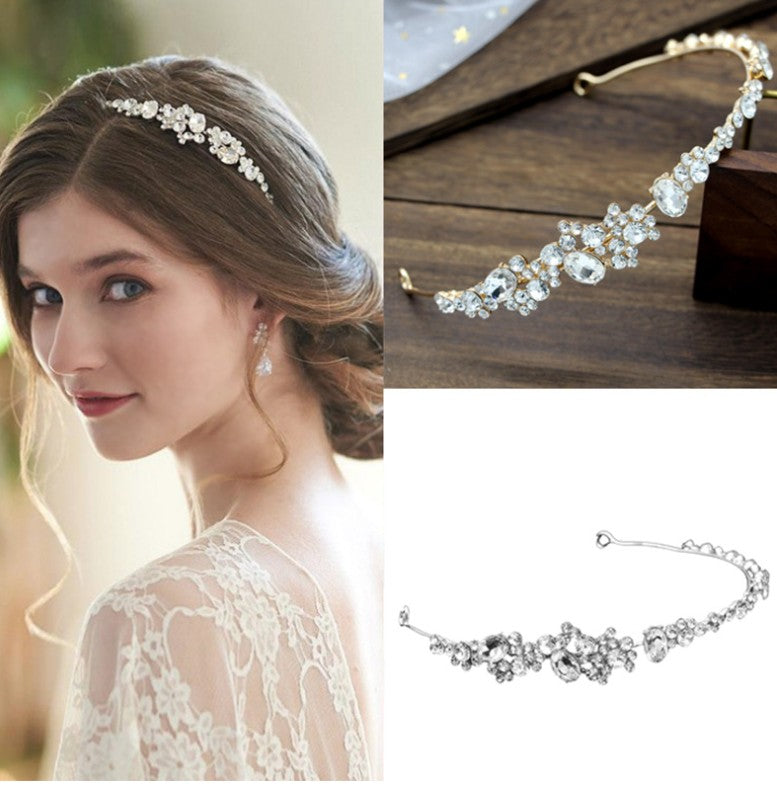 Rhinestone headband diadem wedding dress accessories - Korvel