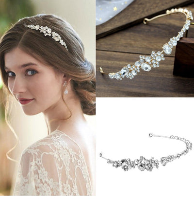 Rhinestone headband diadem wedding dress accessories - Korvel