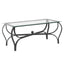 Conjunto de Mesa de Café Elegante de 3 Piezas con Vidrio Templado