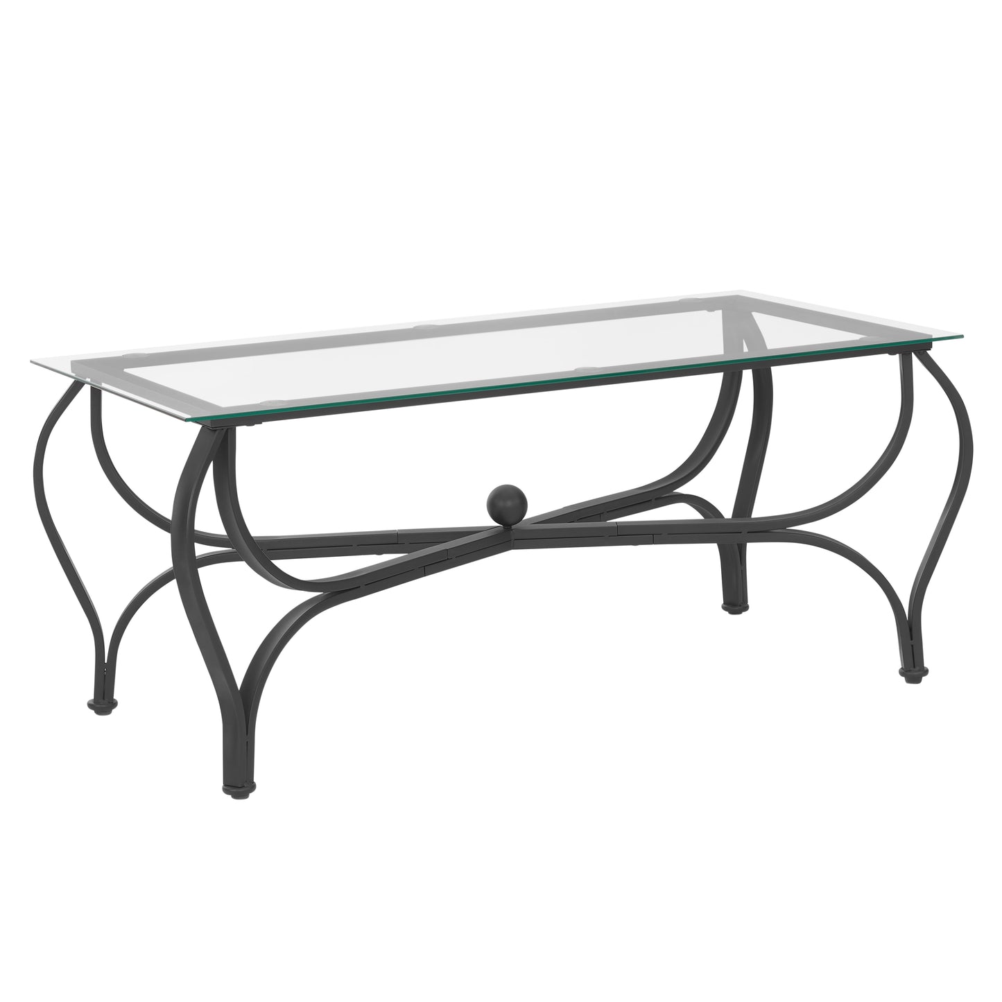 Conjunto de Mesa de Café Elegante de 3 Piezas con Vidrio Templado