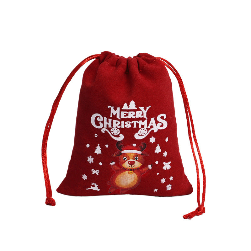 Christmas Gift Velvet/linen Drawstring Bags Bracelet Jewelry Candy Packaging Bags - Korvel