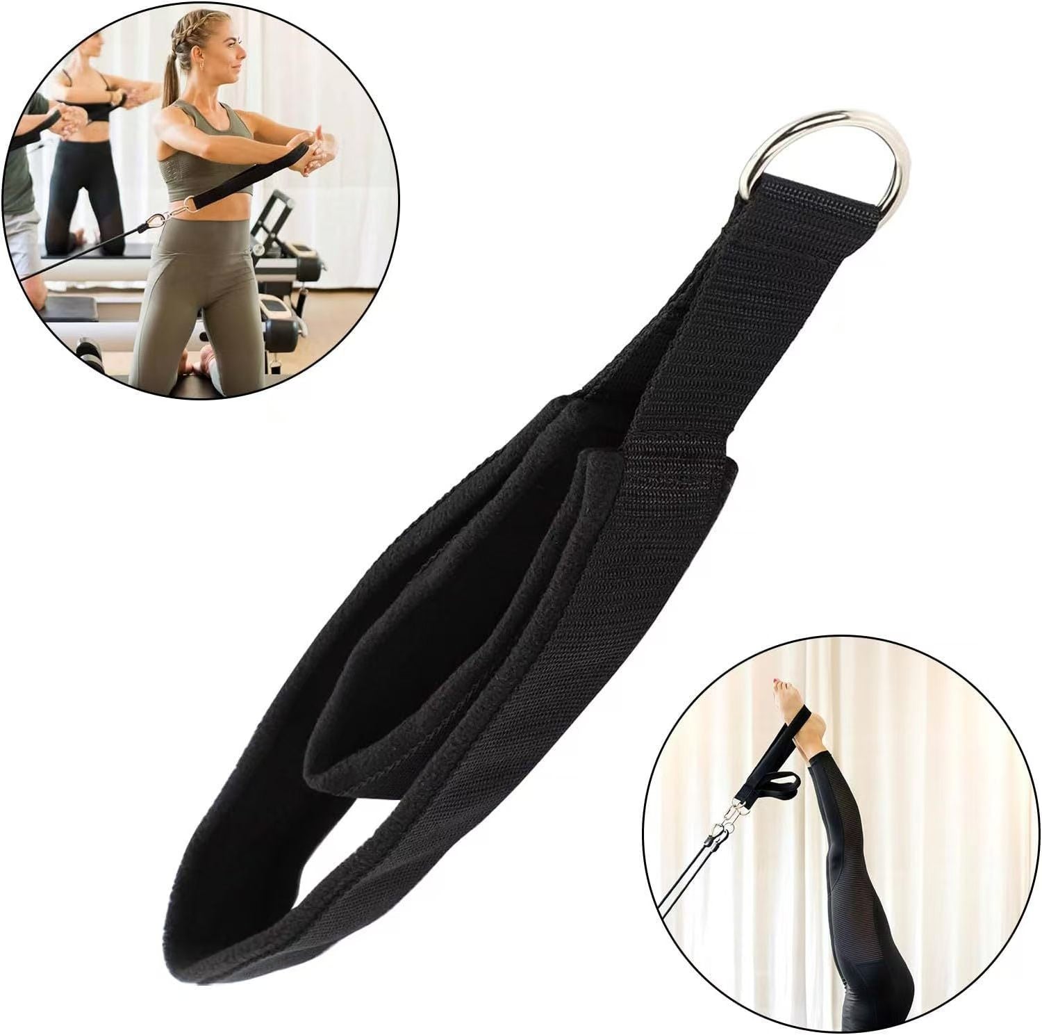 Double ring yoga Pilates ankle buckle wrist strap wristband shoulder strap accessory sports accessories - Korvel