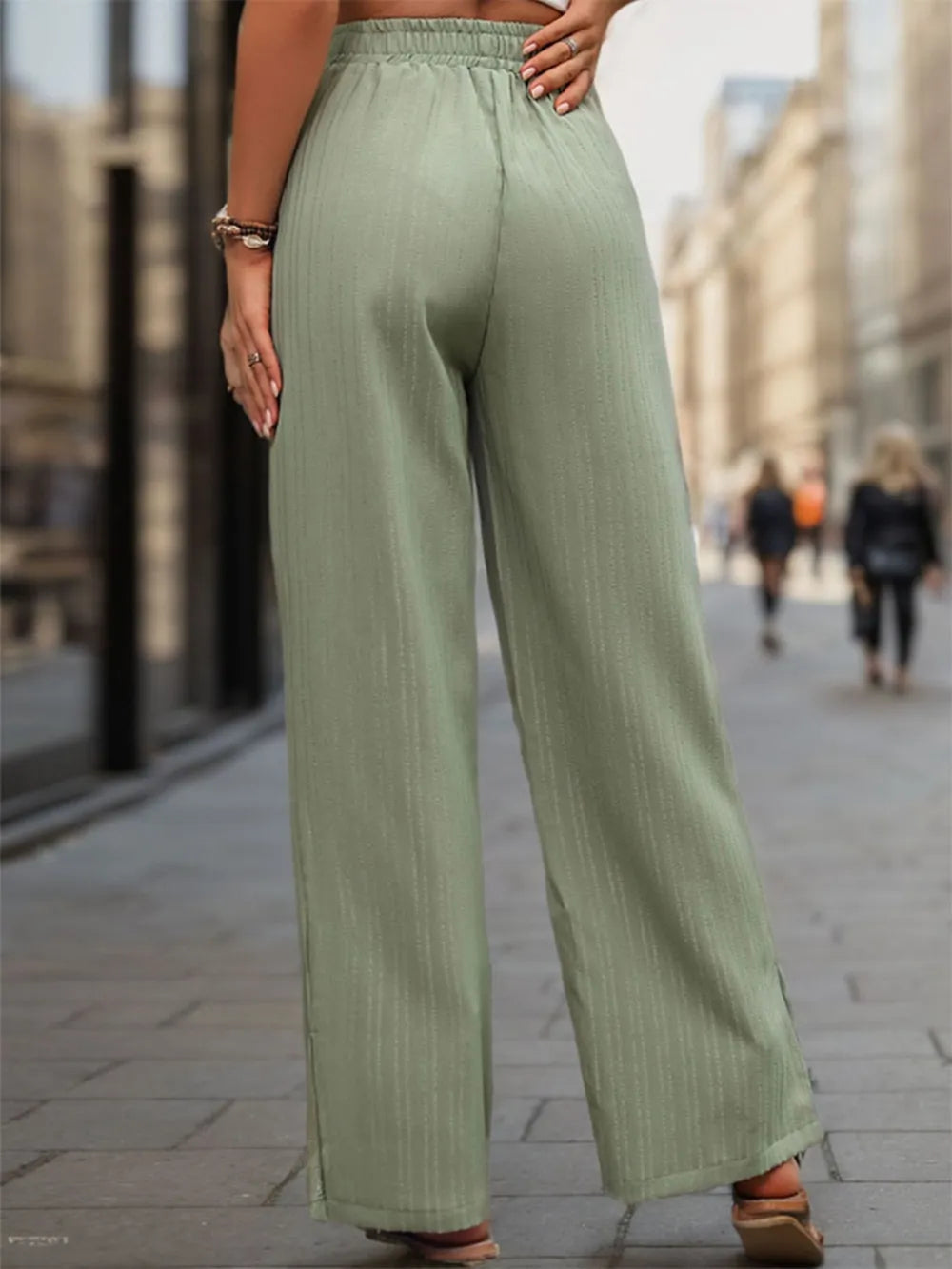 High Waist Wide Leg Pants - Korvel