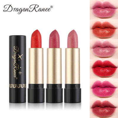 Gilt Pearlescent Dragon Fruit Peach Pink Lipstick Slightly Flashing Lipstick Moisturizing And Shining With Fine Flashing Bean Paste Mermaid - Korvel