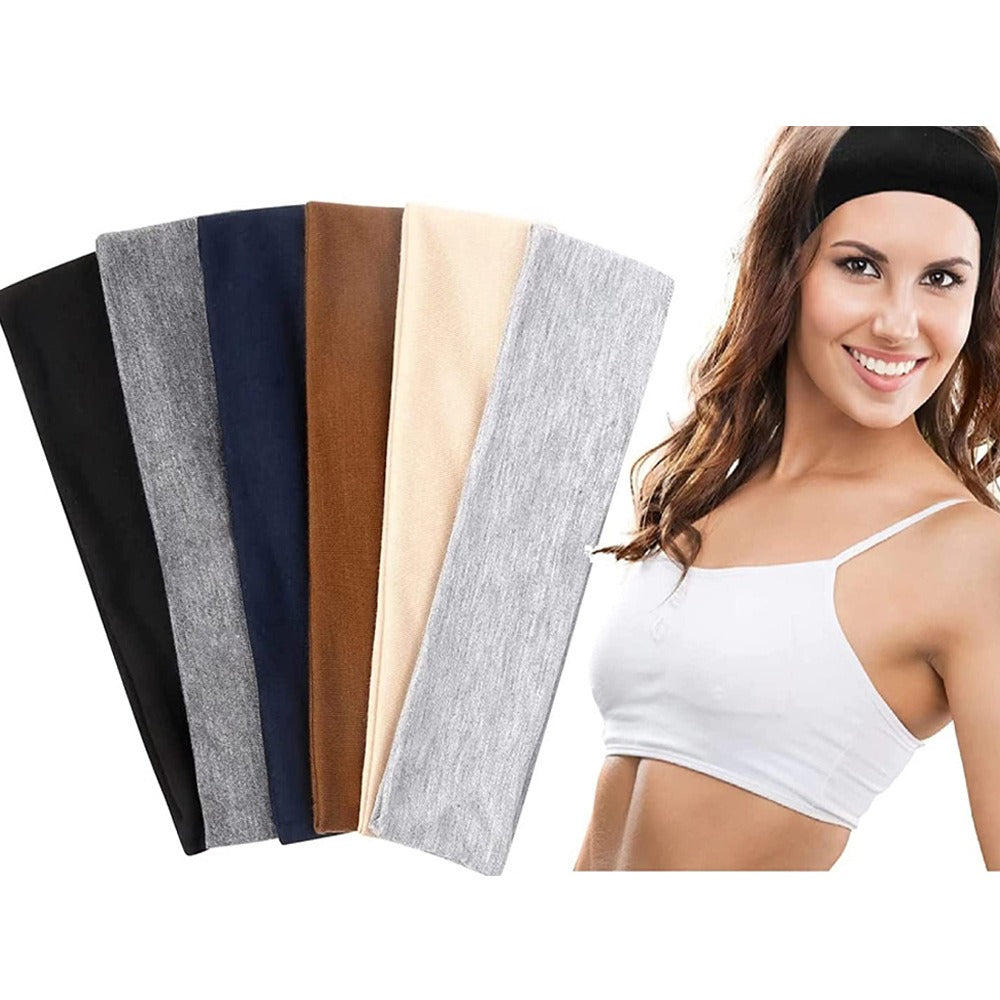 Simple Sports Headband Running Sports Anti Sweating Yoga Headband Unisex Solid Color Single Loop Headband - Korvel