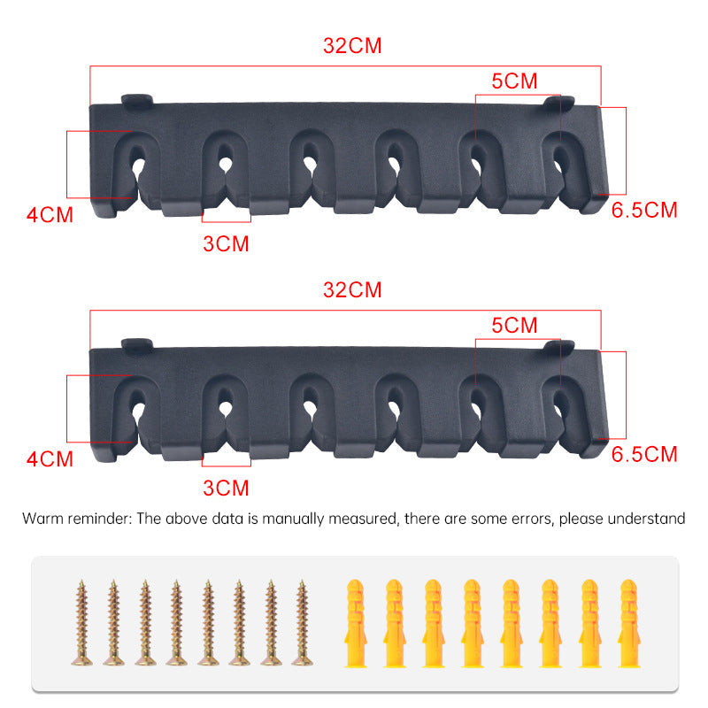 1pc 6-hole fishing rod wall mount, vertical/horizontal display frame - Korvel
