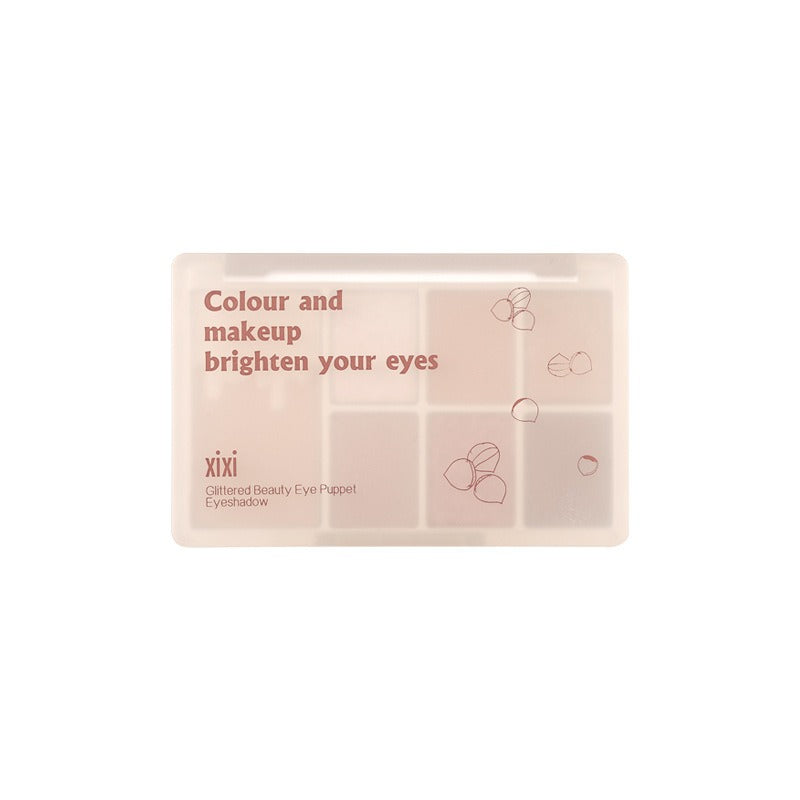 7 Color Eyeshadow Palette Red Wine Glitter Pearly Lasting Acrylic Eyeshadow Palette Korean Eyes Makeup Palette Beauty Makeup - Korvel