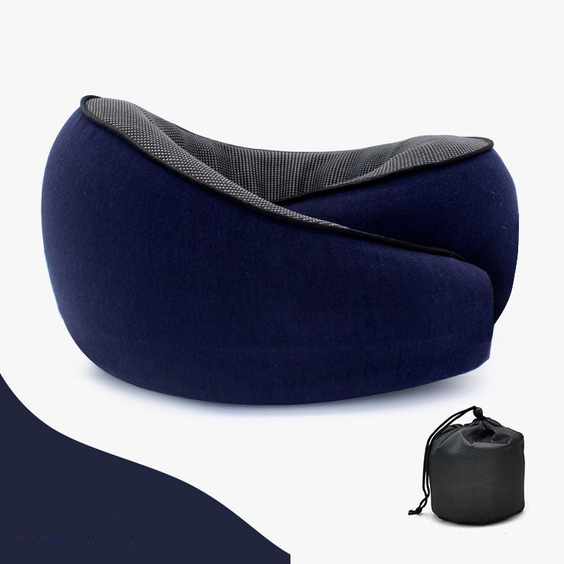 U-shaped memory cotton neck pillow with slow rebound for car travel neck protection - Korvel