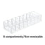 Household Transparent Divided Cosmetic Storage Box Sorting and Detachable Plastic Desktop Storage Box - Korvel