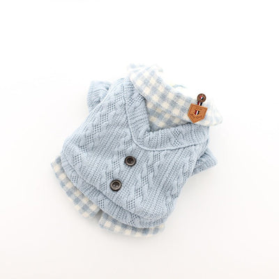 Dog clothes, pet clothes, winter lollipop dog clothes, cat clothes, compared to bear clothes, woolen plaid pet clothes - Korvel
