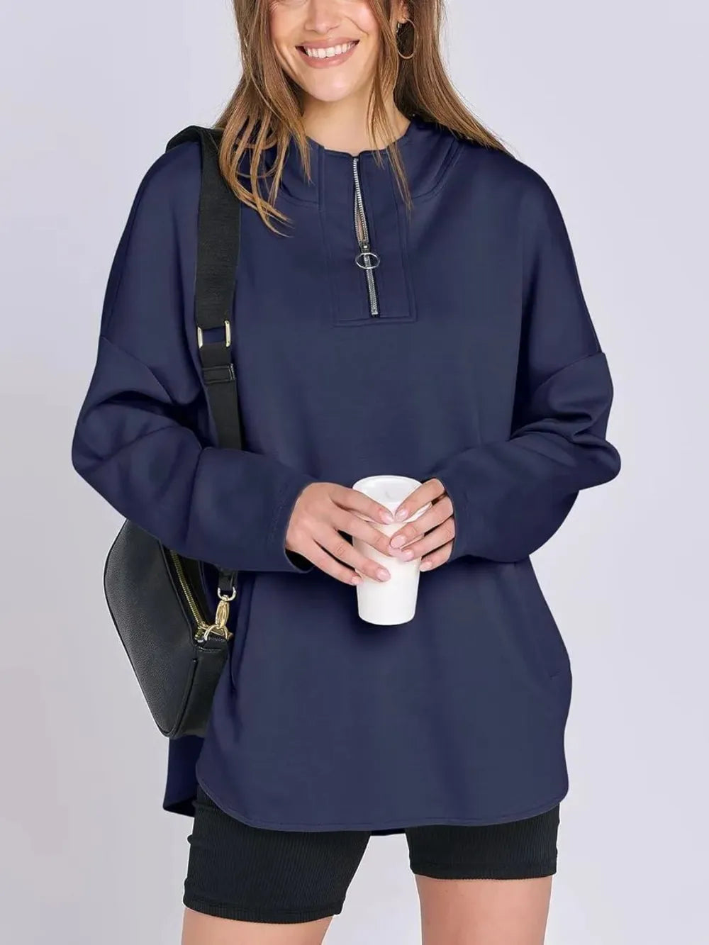 Quarter Zip Long Sleeve Hoodie - Korvel