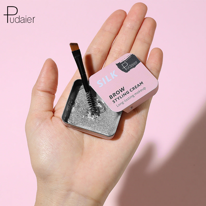 Pudaier Natural Wild Brow Styling Soap Eyebrow Cream Colorless Moisturizing Natural - Korvel