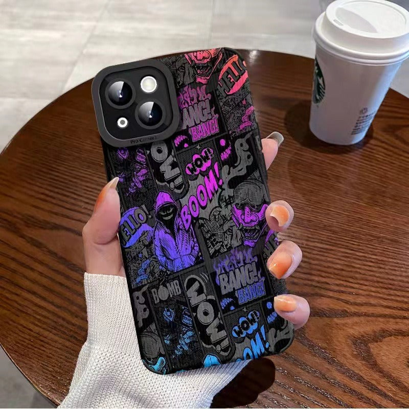Trendy brand suitable for iPhone 13/14 Promax Apple 12/11 cartoon phone case XR all inclusive XS soft 7p - Korvel