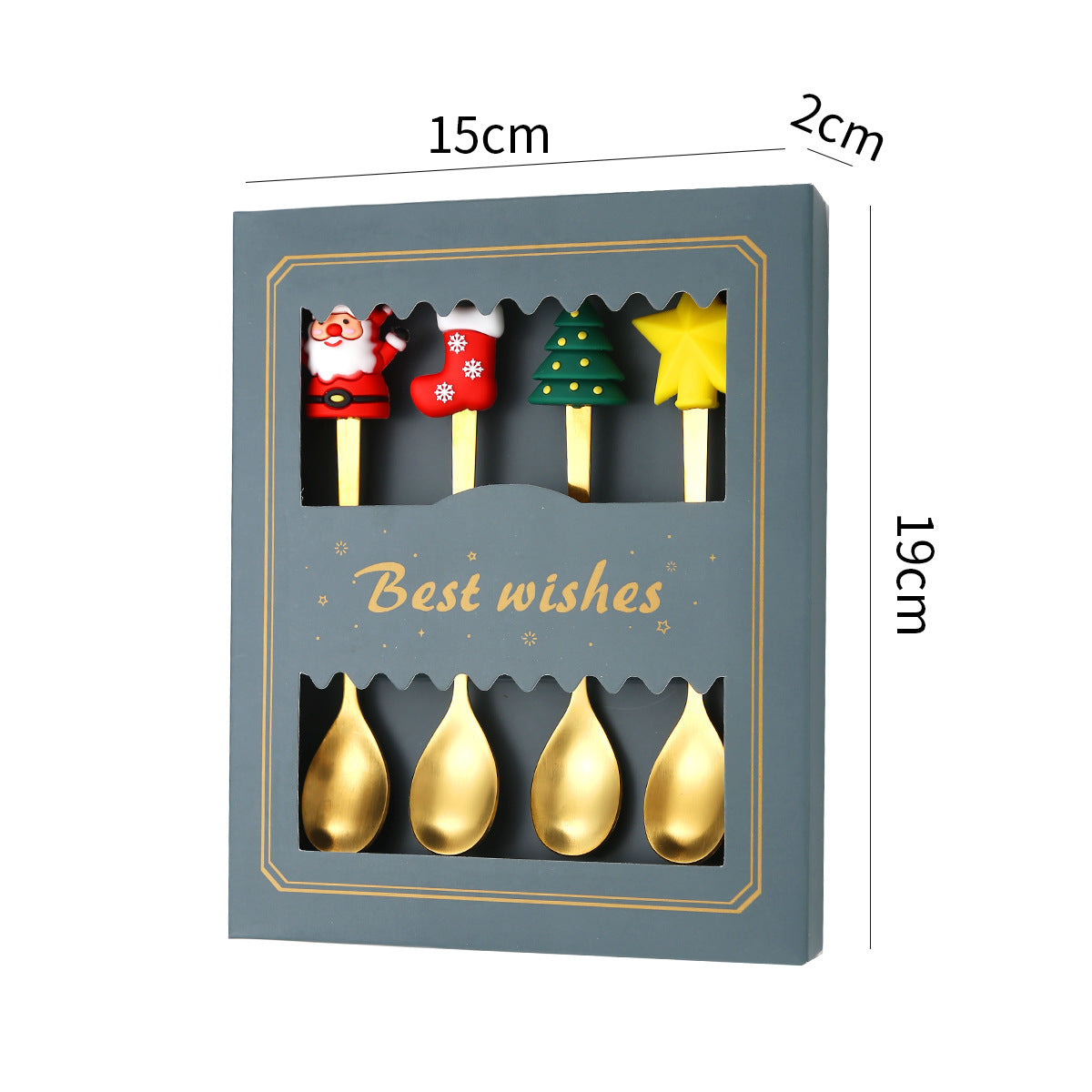 Christmas gift tableware stainless steel coffee spoon dessert spoon fork set - Korvel