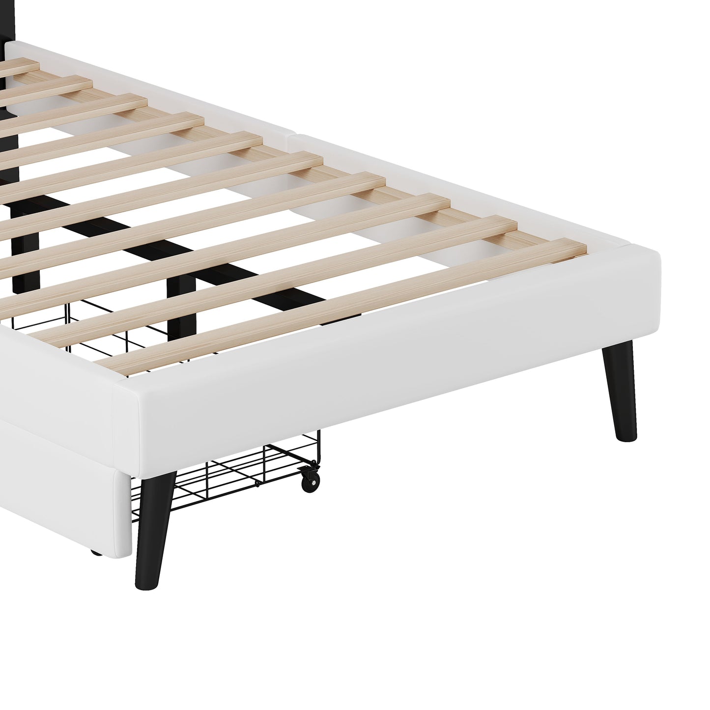 Twin Size Upholstered Princess Bed with Crown Headboard